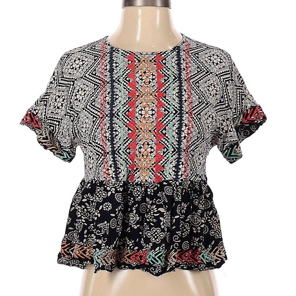 Altar’d State Peplum Navy Top || Large NWT
